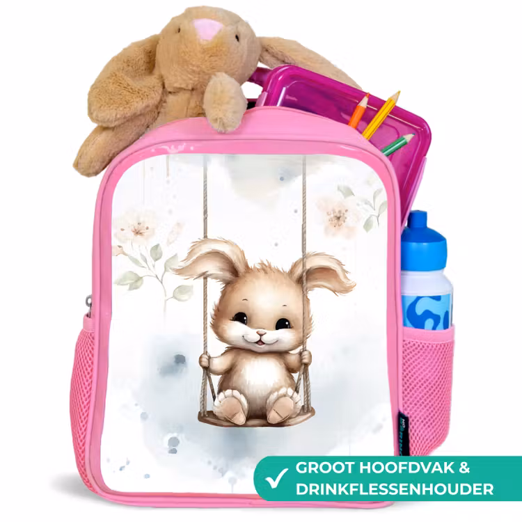 Kinderrugzak - Roze - Konijn - Baby dier - Kinderen — 2