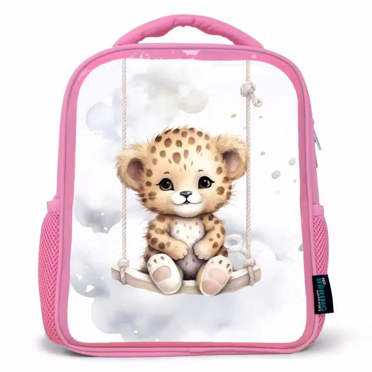 Kinderrugzak - Roze - Luipaard - Dier - Kinderen — 1