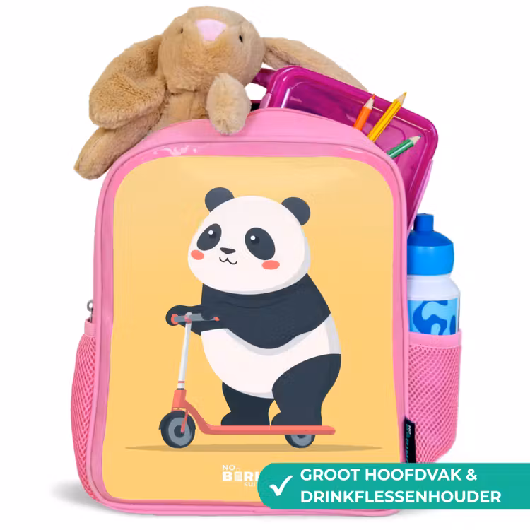 Kinderrugzak - Roze - Panda - Step - Geel — 2