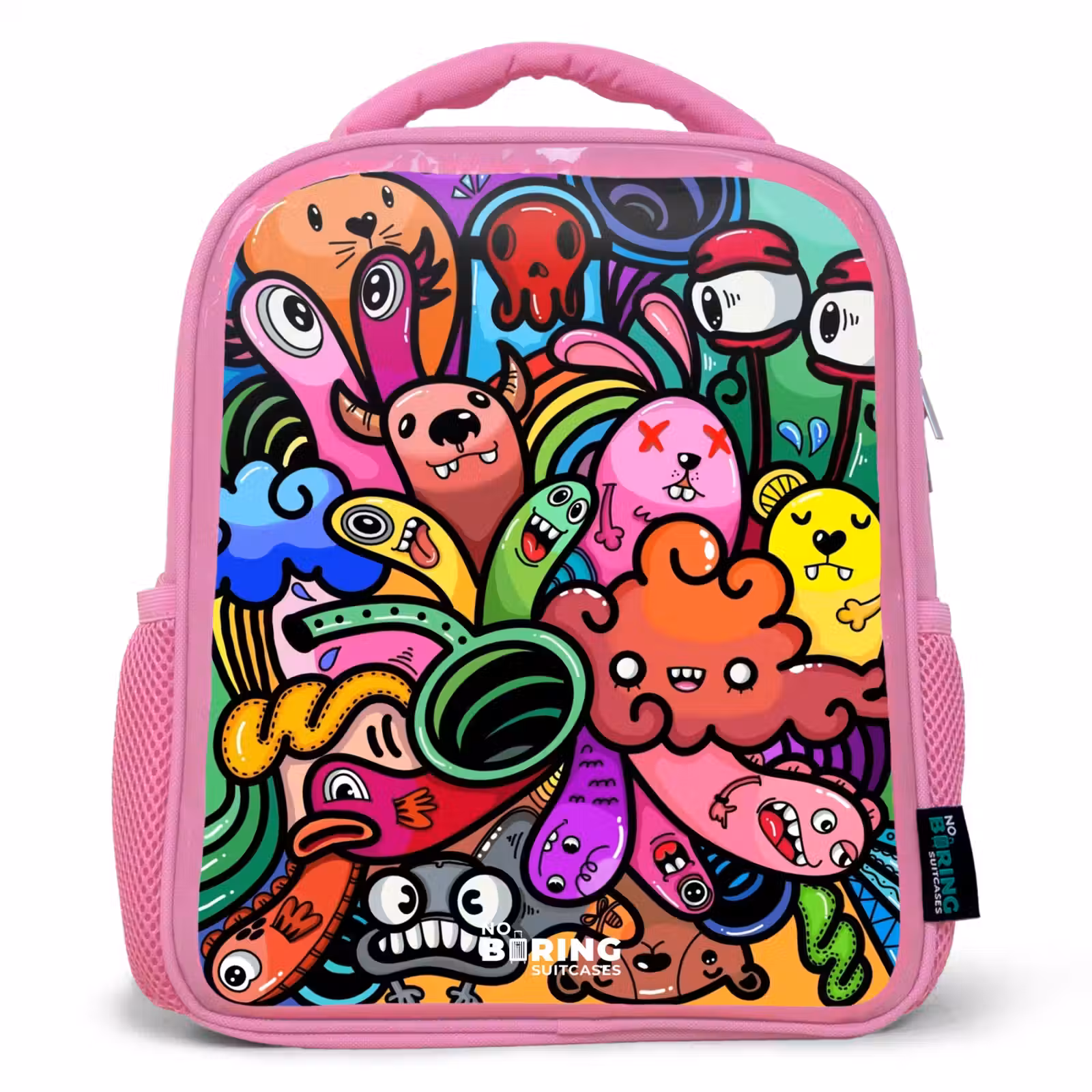 Kinderrugzak - Roze - Vrolijke monsterchaos — 1