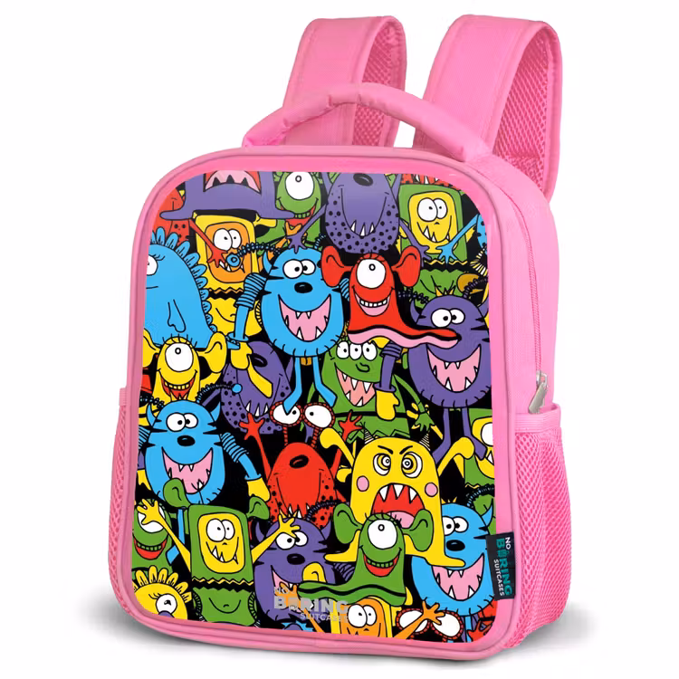 Kinderrugzak - Roze - Monsters met Felle Kleuren — 6