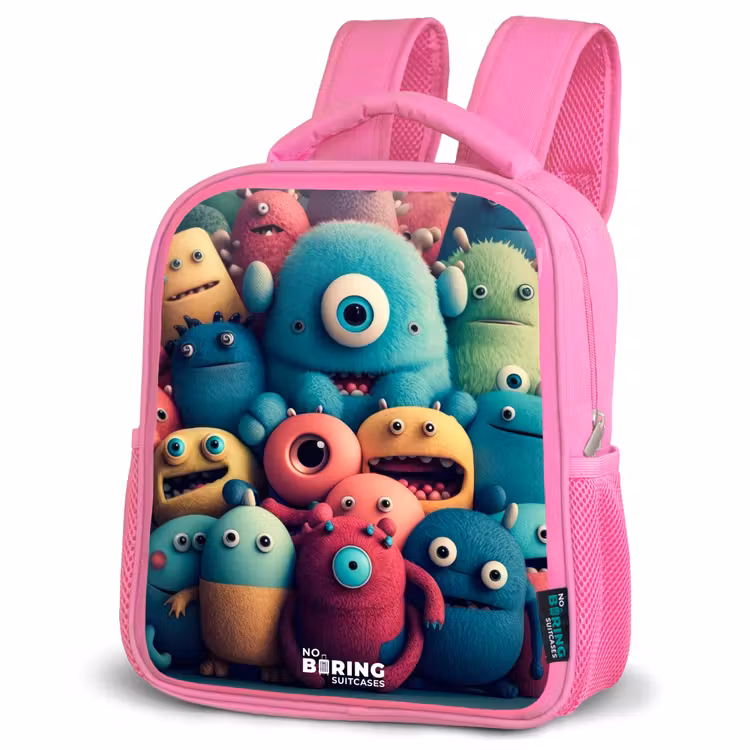 Kinderrugzak - Roze - Zachte en bolle monsters — 6