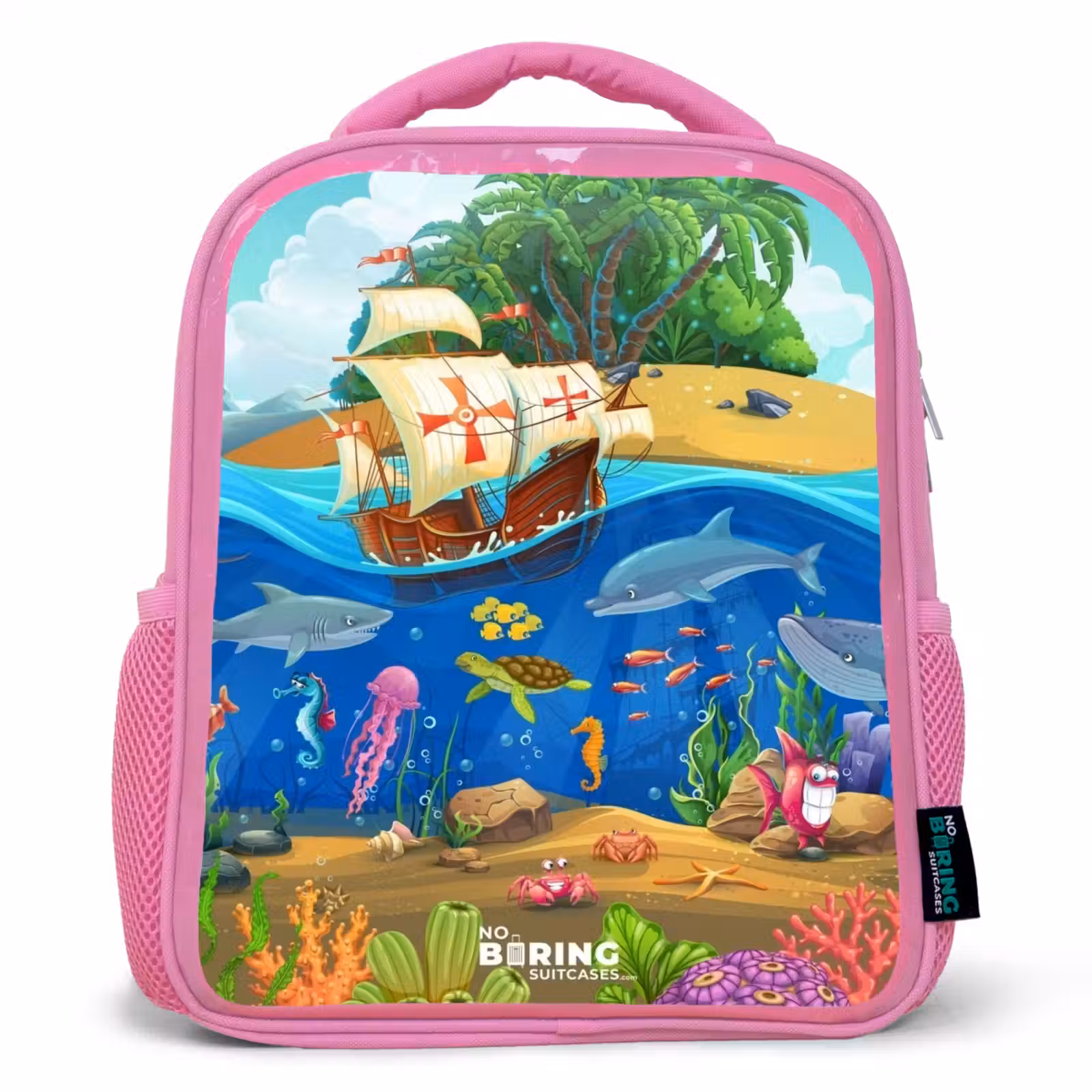 Kinderrugzak - Roze - Zeilschip op de oceaan — 1