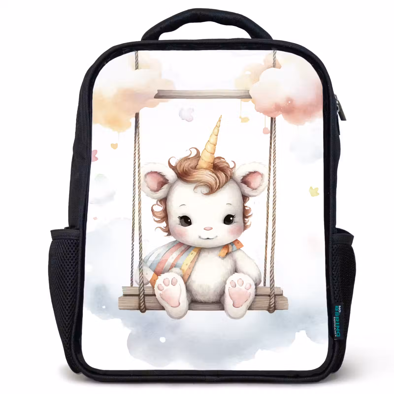 Kinderrugzak - Zwart - Eenhoorn - Dier - Kinderen - Unicorn — 1