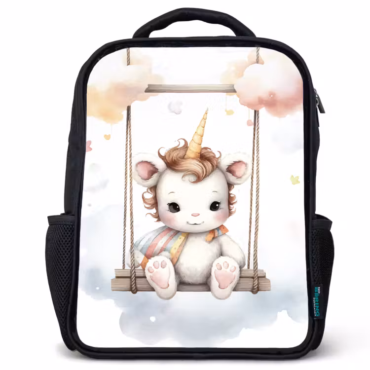 Kinderrugzak - Zwart - Eenhoorn - Dier - Kinderen - Unicorn — 1