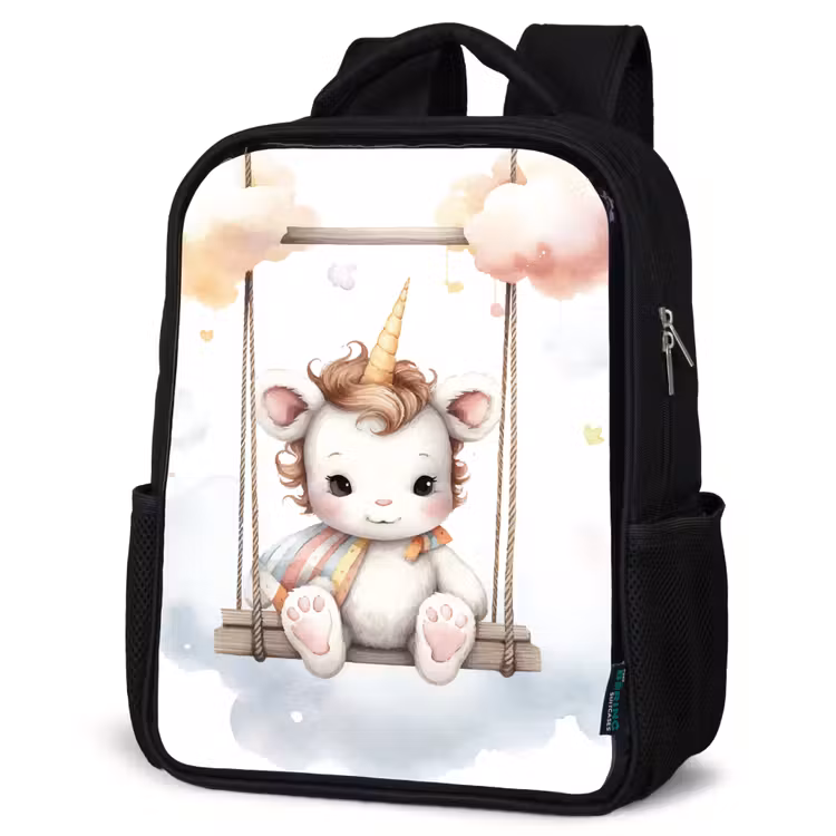 Kinderrugzak - Zwart - Eenhoorn - Dier - Kinderen - Unicorn — 7