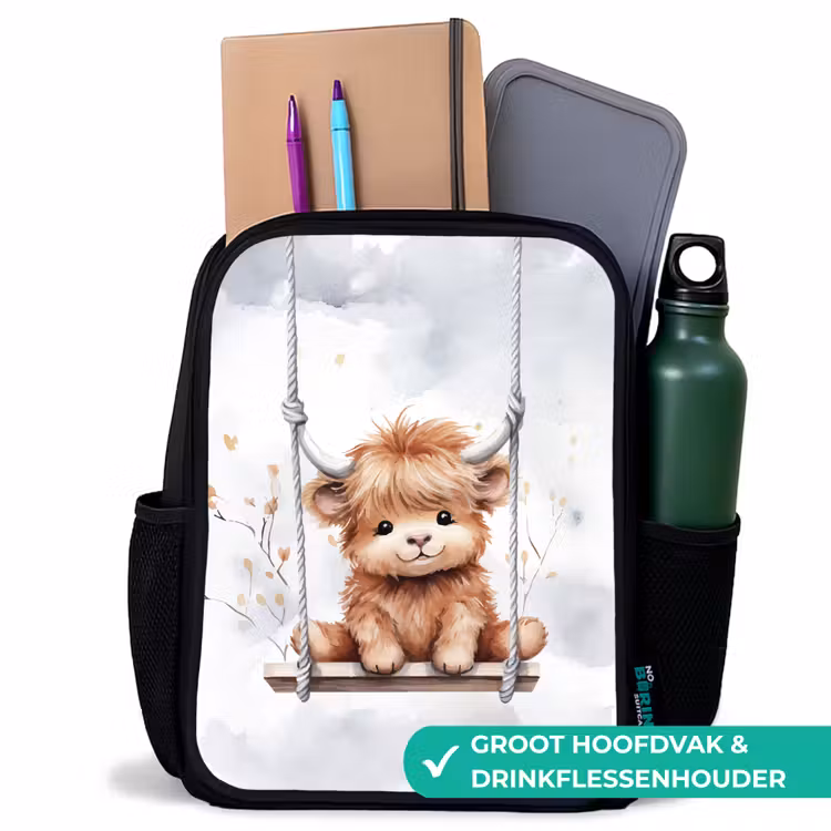 Kinderrugzak - Zwart - Schotse hooglander - Dier - Kinderen — 4