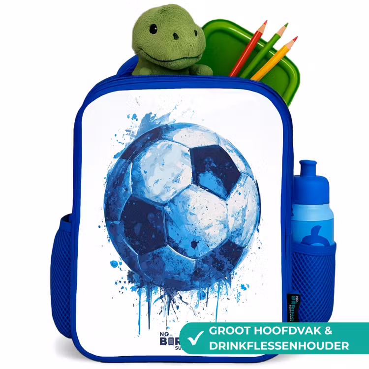 Kinderrugzak - Blauw - Voetbal - Inktspatten - Blauw - Bal — 5