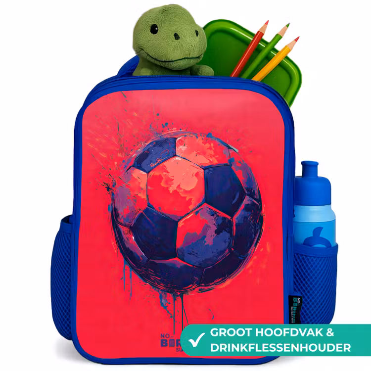Kinderrugzak - Blauw - Voetbal - Verf - Blauw - Rood — 5