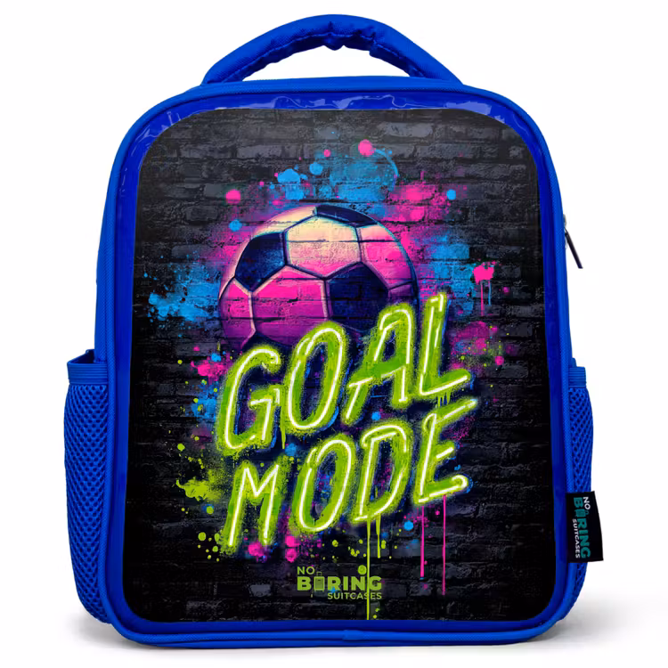 Kinderrugzak - Blauw - Neon - Graffiti - Voetbal - Kleurrijk — 1
