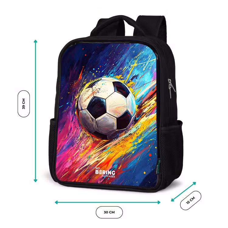 Kinderrugzak - Zwart - Neon - Voetbal - Kleurrijk — 5