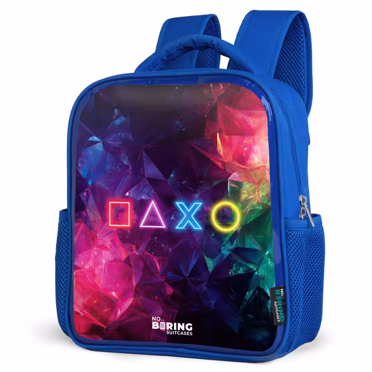 Kinderrugzak - Blauw - Controller - Symbolen - Neon — 9