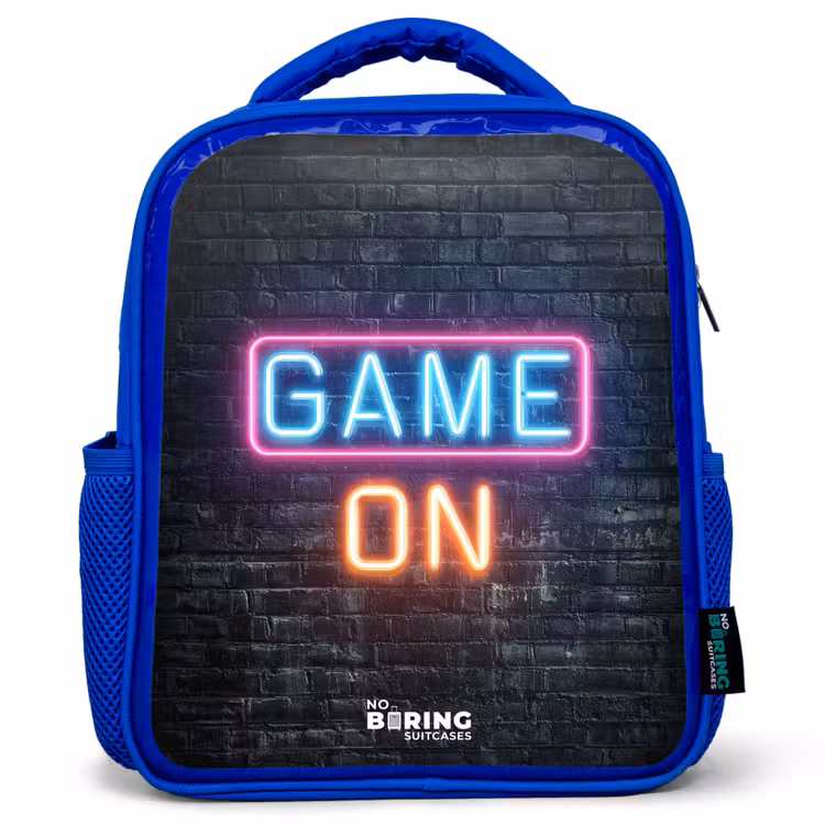 Kinderrugzak - Blauw - Game - Letters - Neon — 1