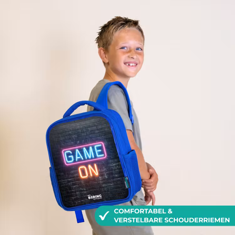 Kinderrugzak - Blauw - Game - Letters - Neon — 4
