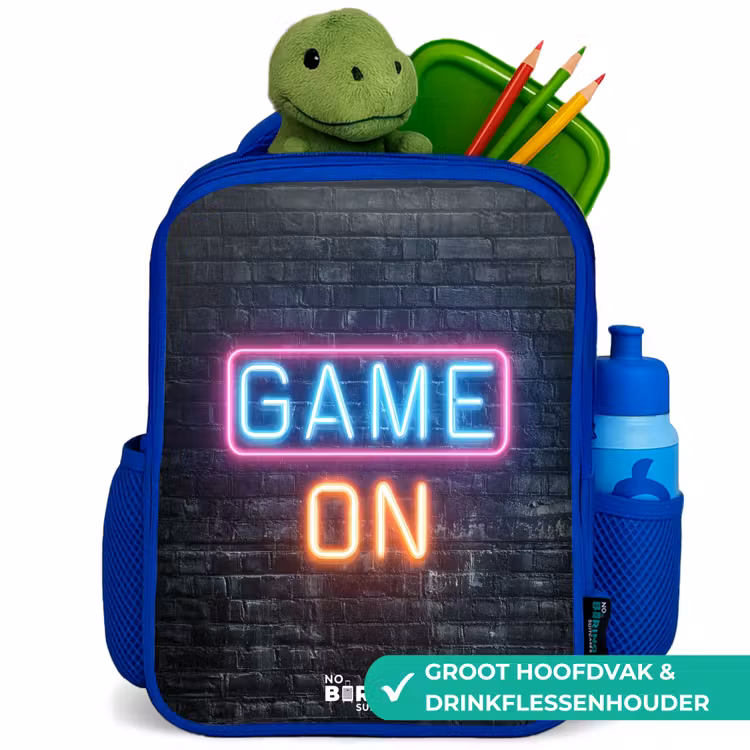 Kinderrugzak - Blauw - Game - Letters - Neon — 5