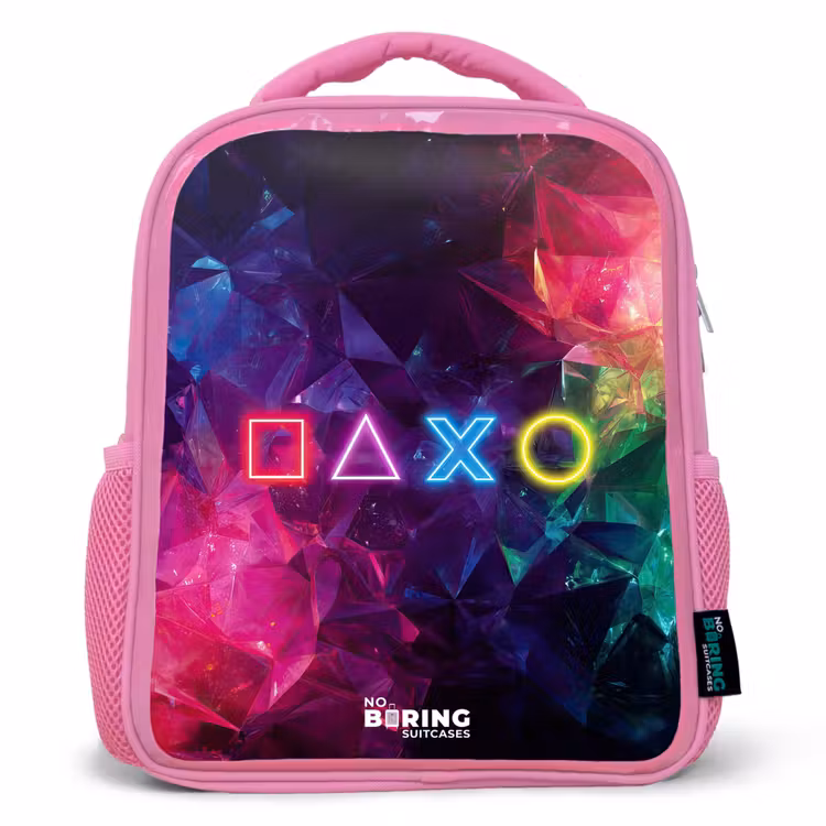 Kinderrugzak - Roze - Controller - Symbolen - Neon — 1