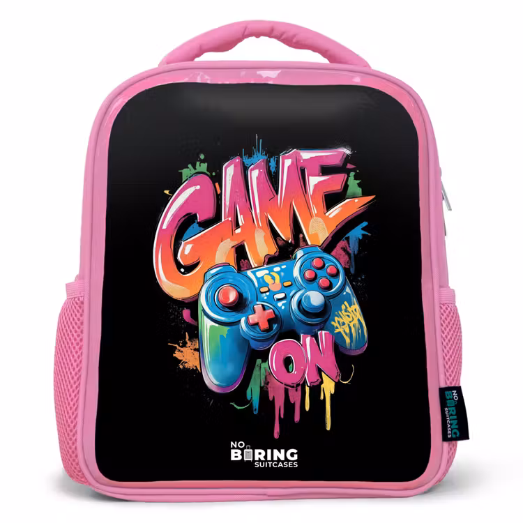 Kinderrugzak - Roze - Game - Controller - Graffiti - Neon — 1