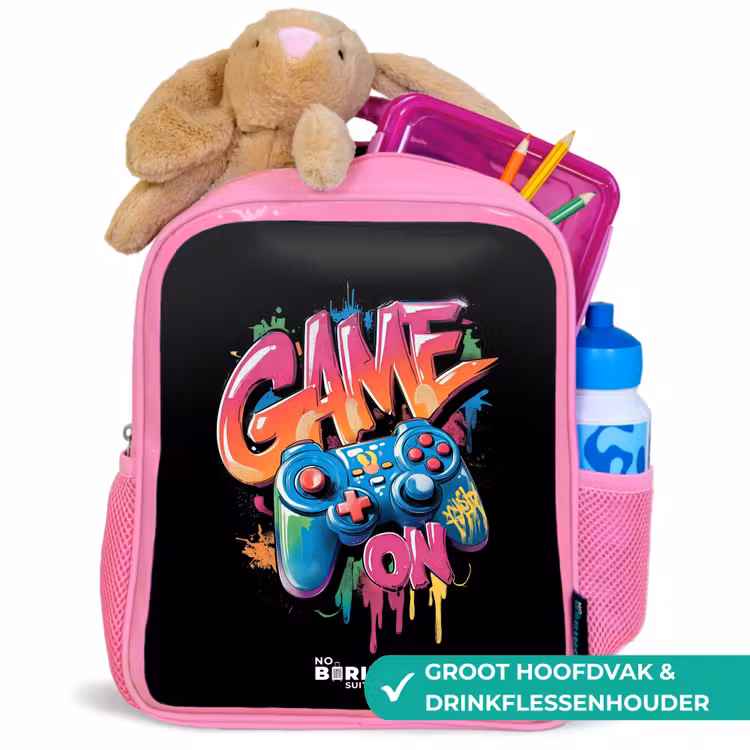 Kinderrugzak - Roze - Game - Controller - Graffiti - Neon — 2