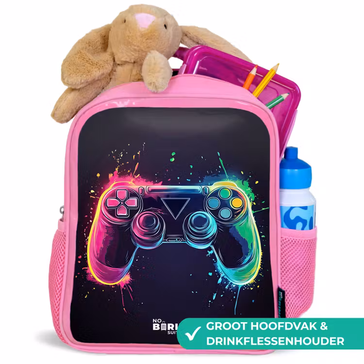 Kinderrugzak - Roze - Game - Controller - Kleurrijk — 2