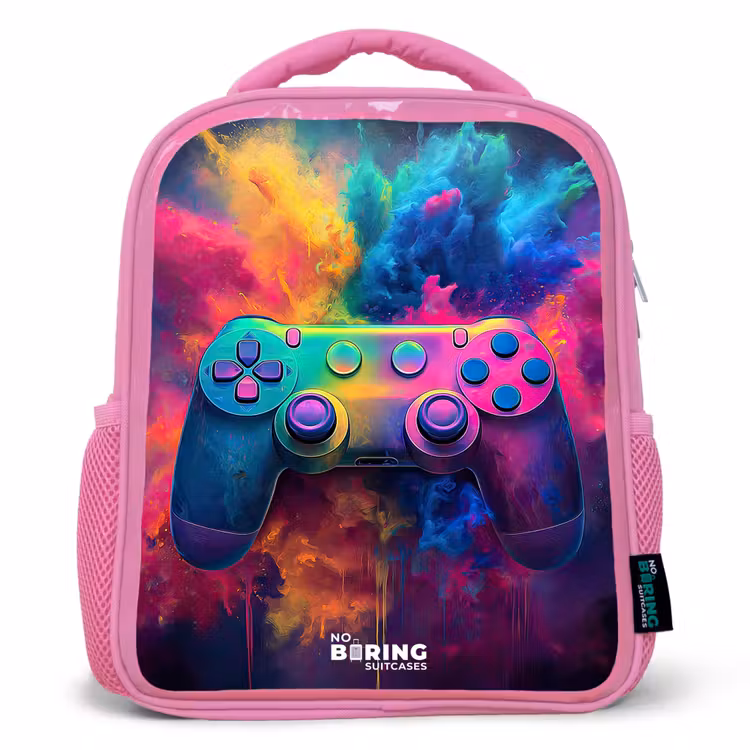 Kinderrugzak - Roze - Game - Controller - Kleurrijk - Explosie — 1