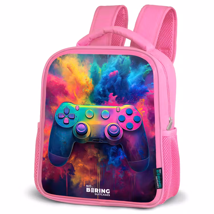Kinderrugzak - Roze - Game - Controller - Kleurrijk - Explosie — 6