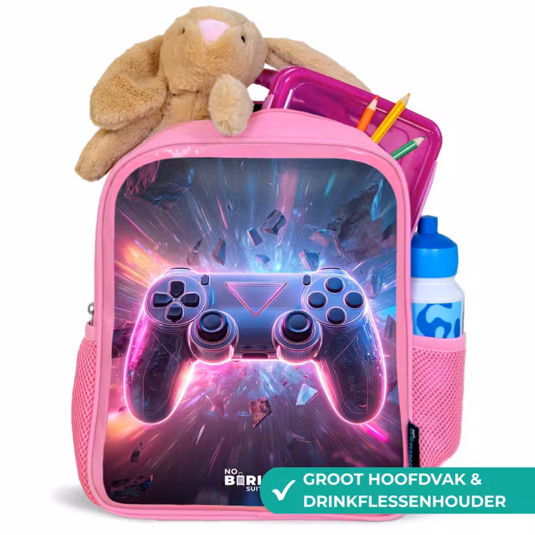 Kinderrugzak - Roze - Game - Controller - Neon — 2