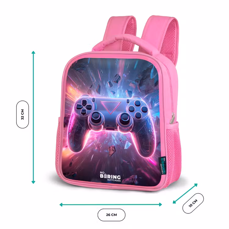 Kinderrugzak - Roze - Game - Controller - Neon — 3