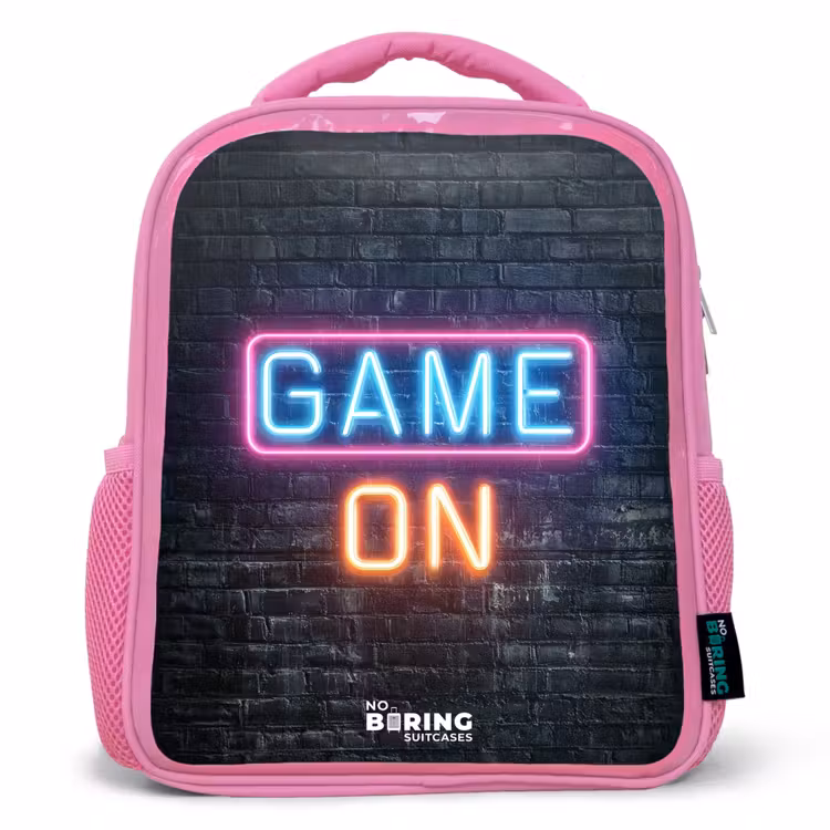 Kinderrugzak - Roze - Game - Letters - Neon — 1
