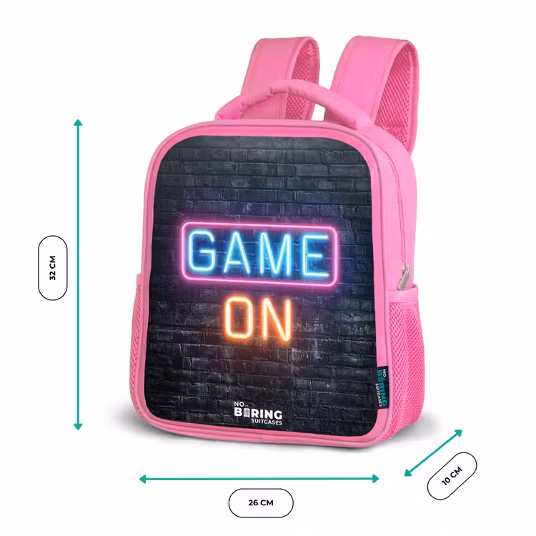 Kinderrugzak - Roze - Game - Letters - Neon — 3