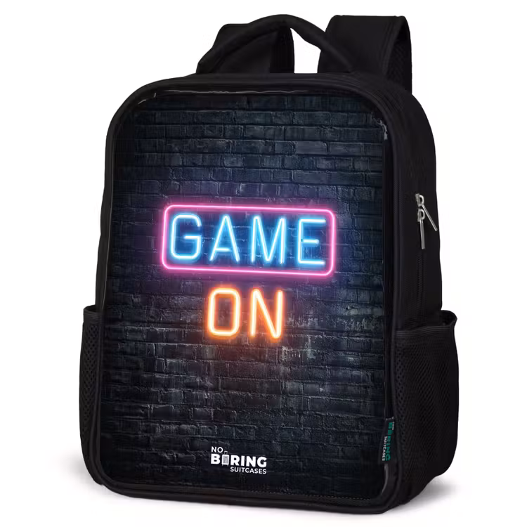 Kinderrugzak - Zwart - Game - Letters - Neon — 7