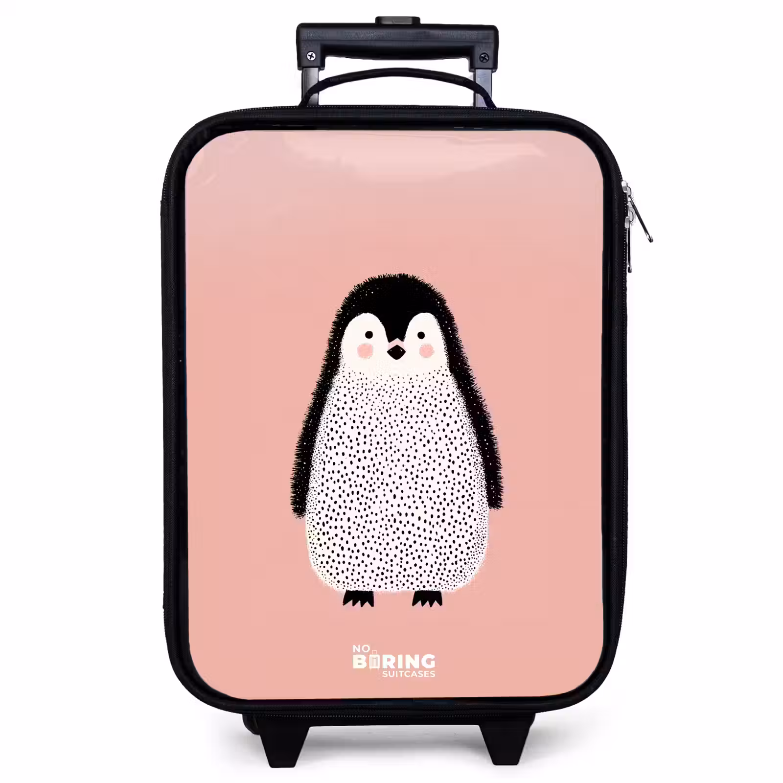 Kinderkoffer - Pinguïn - Stippen - Roze - Minimalistisch — 1