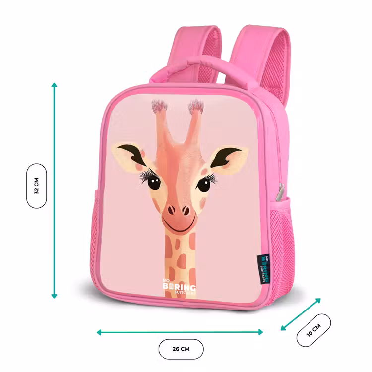 Kinderrugzak - Roze - Giraffe - Wimpers - Minimalistisch - Roze — 3