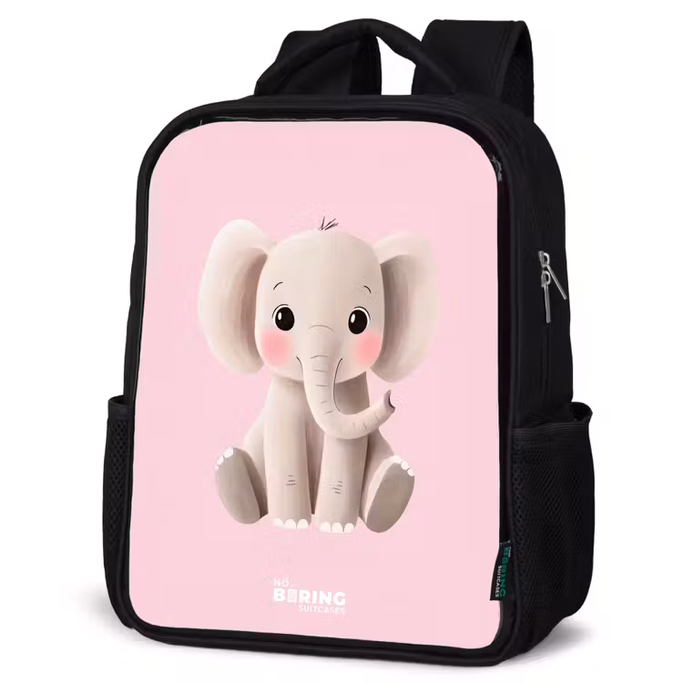 Kinderrugzak - Zwart - Olifant - Baby - Blosjes - Illustratie — 7
