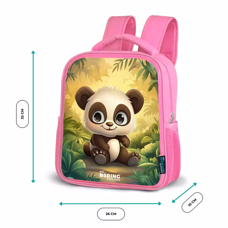 Kinderrugzak - Roze - Panda - Bamboebos - Groen — 3