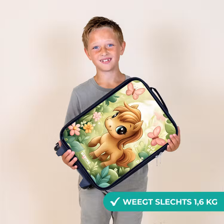 Kinderkoffer - Paard - Bloemen - Vlinders — 2