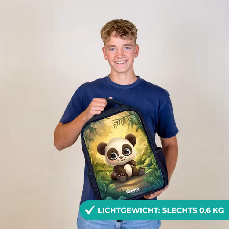 Kinderrugzak - Zwart - Panda - Bamboebos - Groen — 3