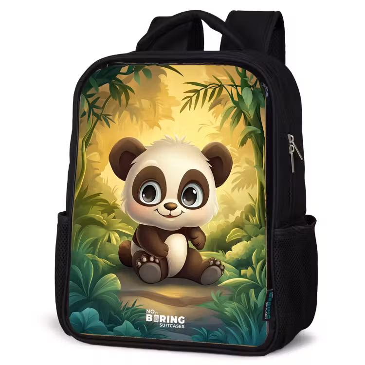 Kinderrugzak - Zwart - Panda - Bamboebos - Groen — 7