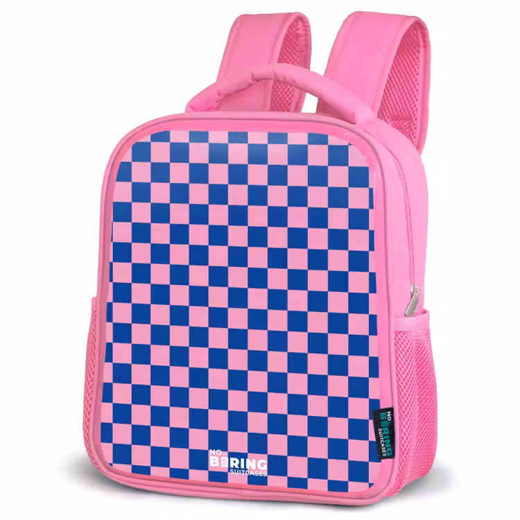 Kinderrugzak - Roze - Blokjes - Blauw - Roze — 6