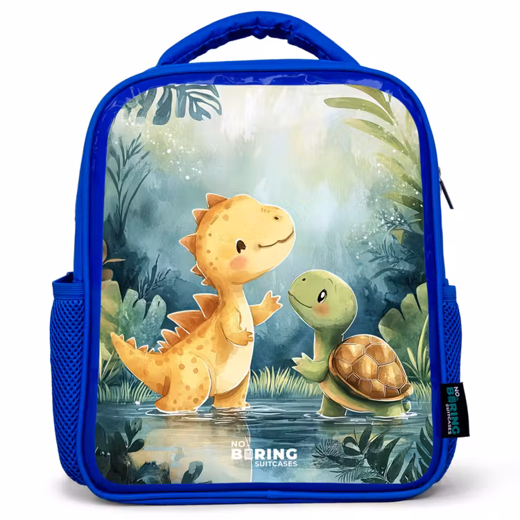 Kinderrugzak - Blauw - Dino - Schildpad - Jungle — 1