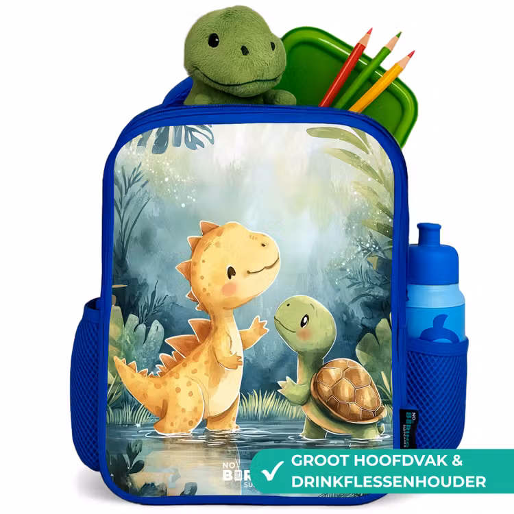 Kinderrugzak - Blauw - Dino - Schildpad - Jungle — 5