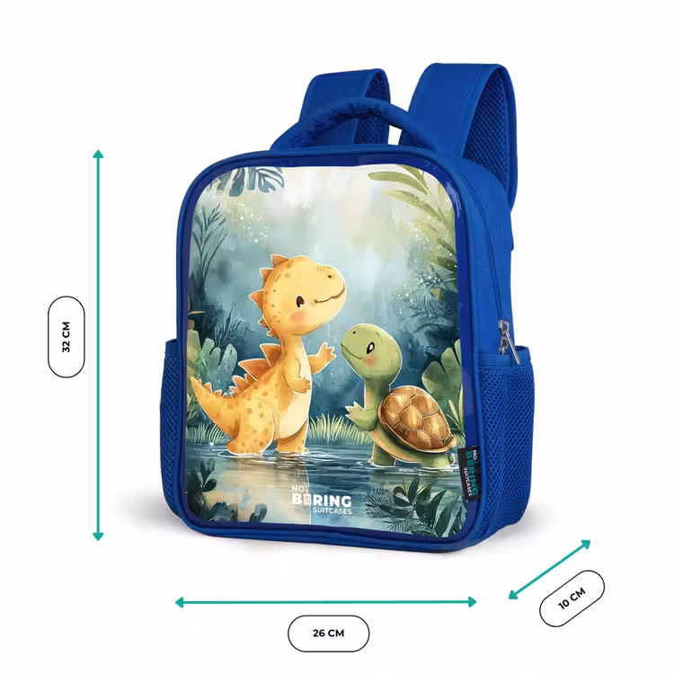 Kinderrugzak - Blauw - Dino - Schildpad - Jungle — 6