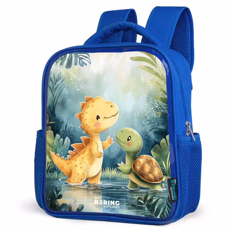 Kinderrugzak - Blauw - Dino - Schildpad - Jungle — 9