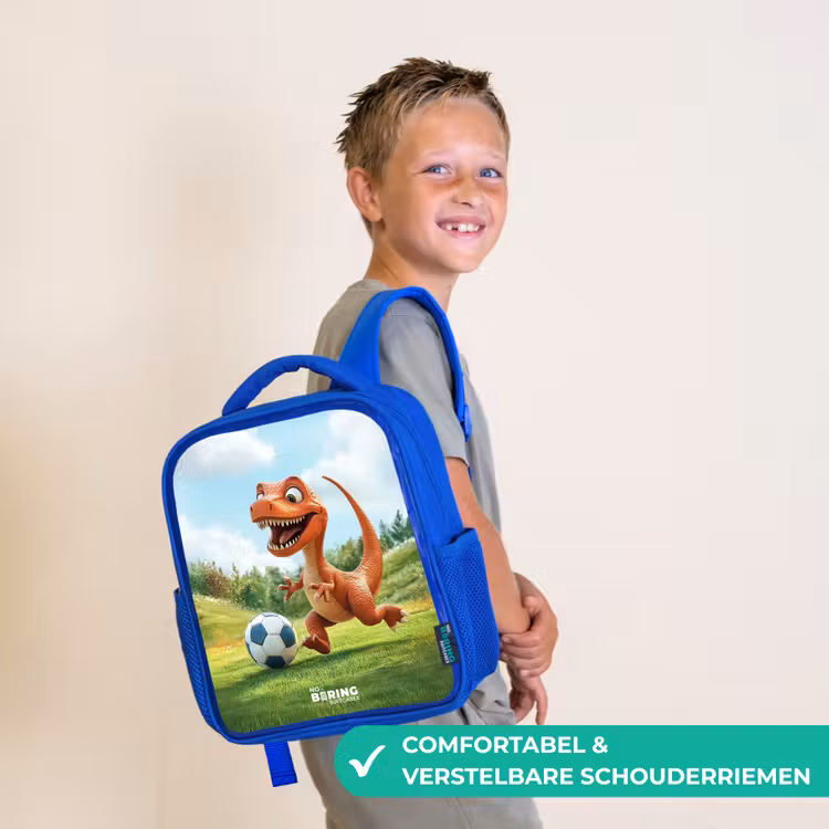 Kinderrugzak - Blauw - Voetbal - Dino - Sport — 4