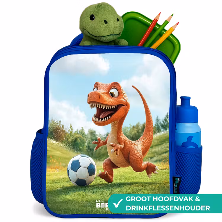 Kinderrugzak - Blauw - Voetbal - Dino - Sport — 5