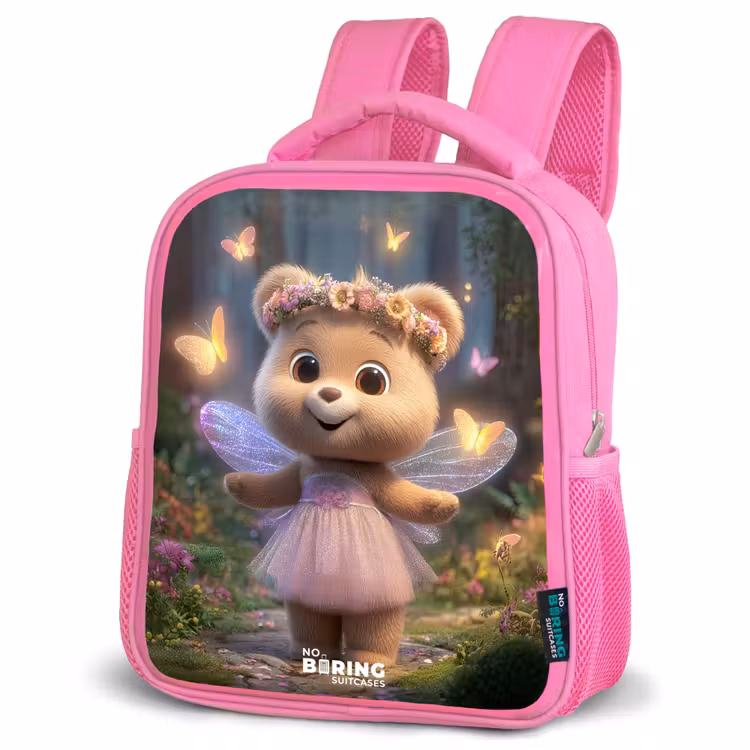 Kinderrugzak - Roze - Beer - Vlinders - Bos - Fairy — 6
