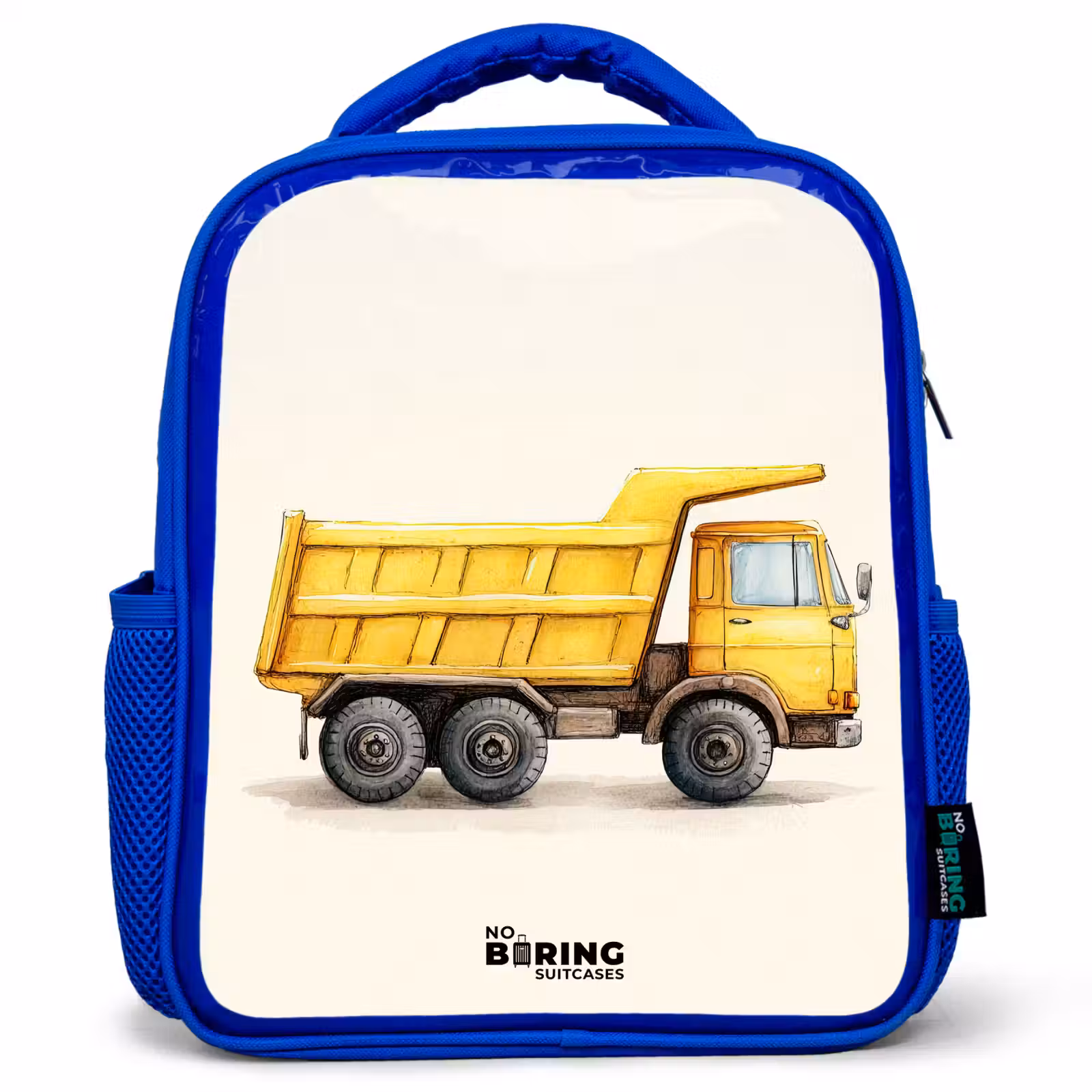 Kinderrugzak - Blauw - Kiepwagen - Getekend - Geel — 1