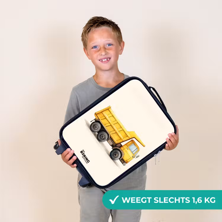 Kinderkoffer - Kiepwagen - Getekend - Geel — 2