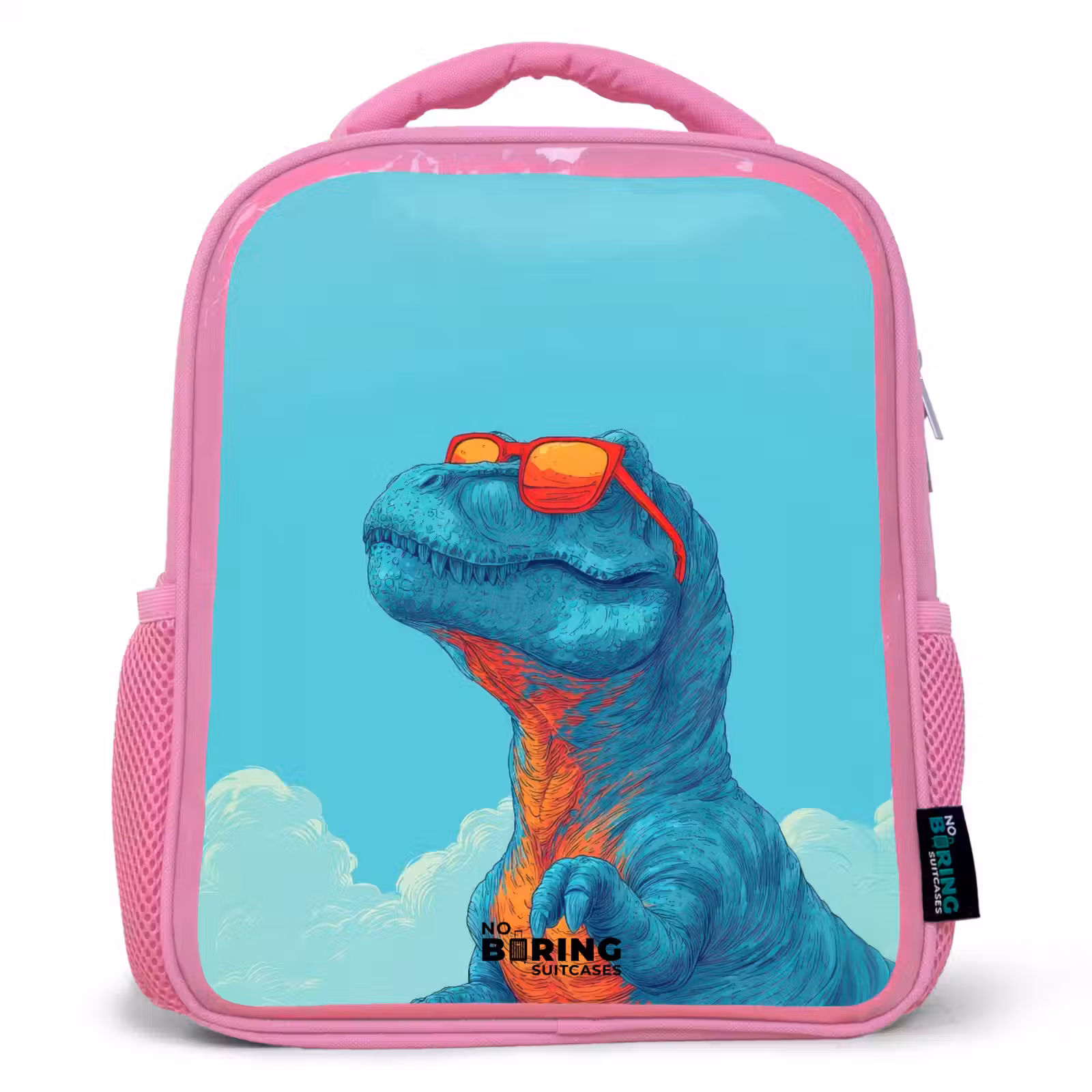 Kinderrugzak - Roze - Dino - Zonnebril - Blauw — 1