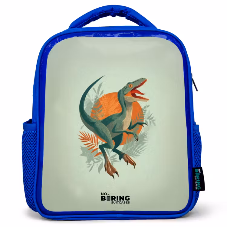 Kinderrugzak - Blauw - Dier - Dino - Natuur — 1