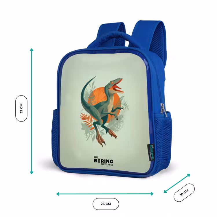 Kinderrugzak - Blauw - Dier - Dino - Natuur — 6